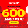 Portugalia – Polska: Bonus 600 PLN za gola Polaków!